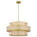 Quoizel - STO2824BRG - Six Light Pendant - Stoneland - Brushed Gold