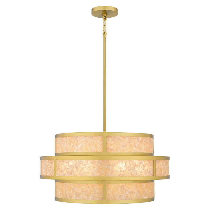 Quoizel - STO2824BRG - Six Light Pendant - Stoneland - Brushed Gold