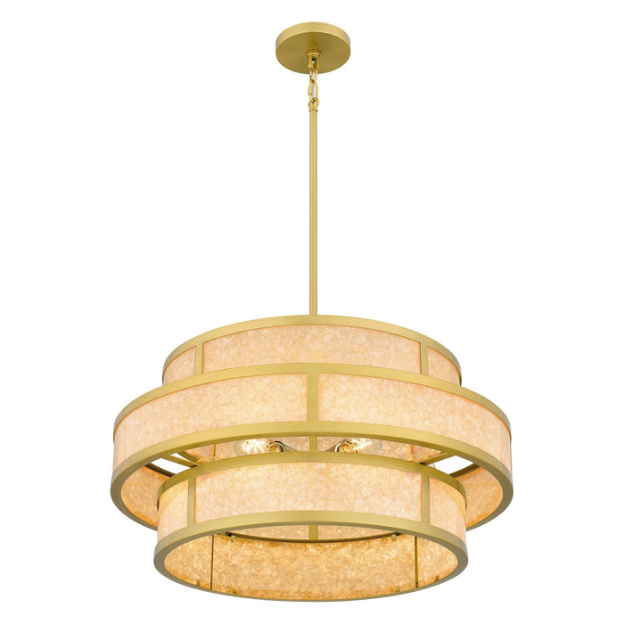 Quoizel - STO2824BRG - Six Light Pendant - Stoneland - Brushed Gold