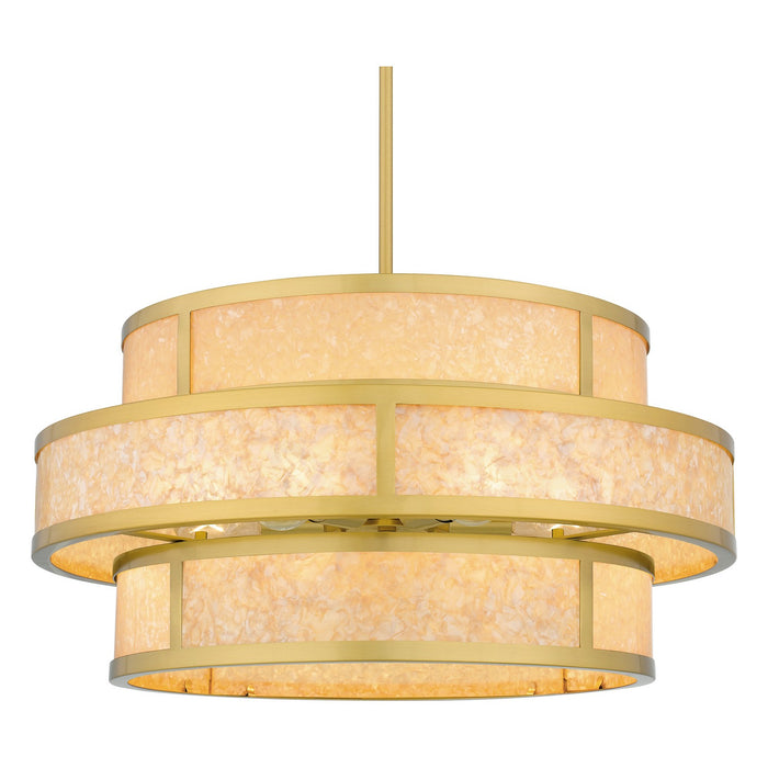 Quoizel - STO2824BRG - Six Light Pendant - Stoneland - Brushed Gold