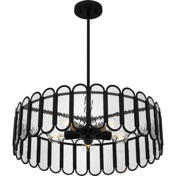 Quoizel - VEA2824MBK - Five Light Pendant - Vera - Matte Black