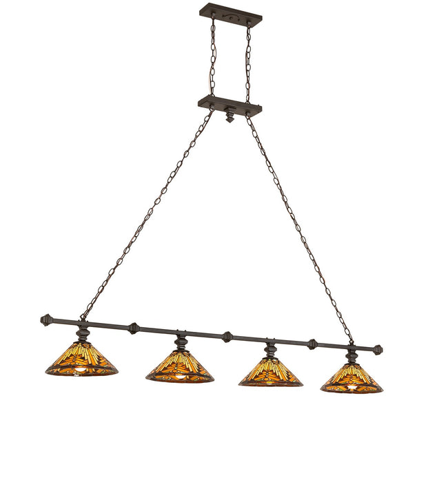 Meyda Tiffany - 271620 - Four Light Island Pendant - Nuevo - Oil Rubbed Bronze