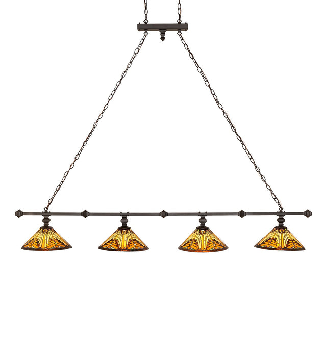 Meyda Tiffany - 271620 - Four Light Island Pendant - Nuevo - Oil Rubbed Bronze