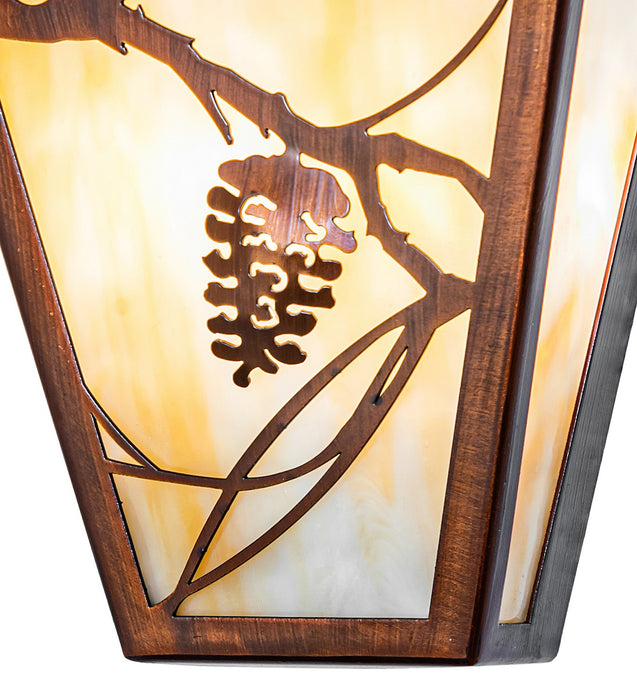 Meyda Tiffany - 272495 - Three Light Wall Sconce - Whispering Pines - Vintage Copper