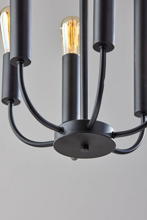 Adesso Home - 6197-01 - Six Light Pendant - Rory - Black