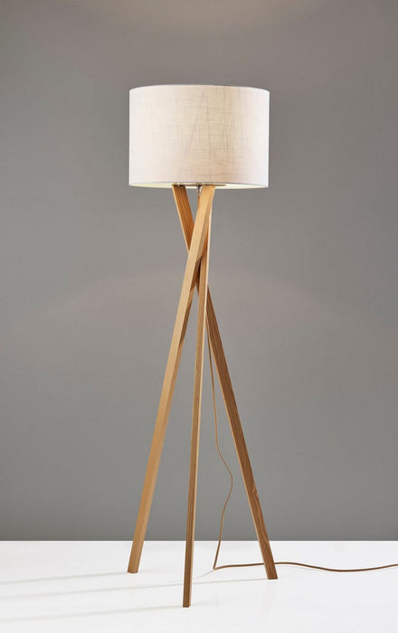 Adesso Home - 3227-12 - Floor Lamp - Brooklyn - Natural Wood