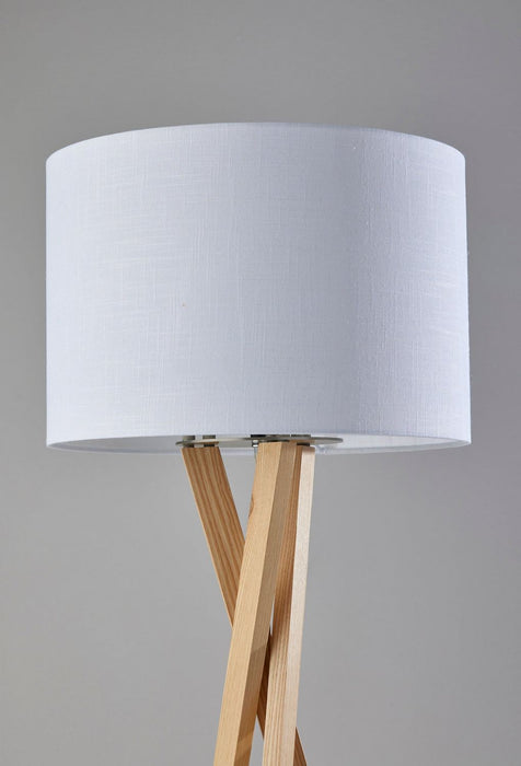 Adesso Home - 3227-12 - Floor Lamp - Brooklyn - Natural Wood