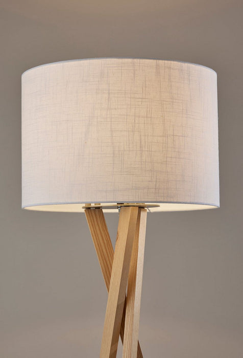 Adesso Home - 3227-12 - Floor Lamp - Brooklyn - Natural Wood