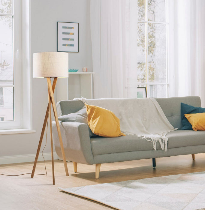 Adesso Home - 3227-12 - Floor Lamp - Brooklyn - Natural Wood