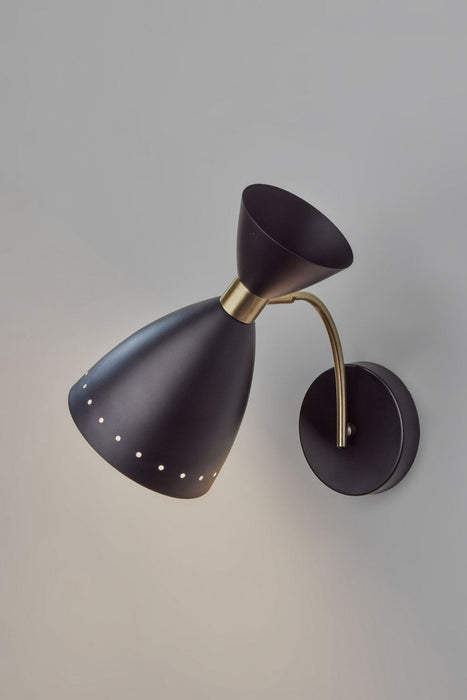 Adesso Home - 4279-01 - Wall Lamp - Oscar - Black W. Antique Brass