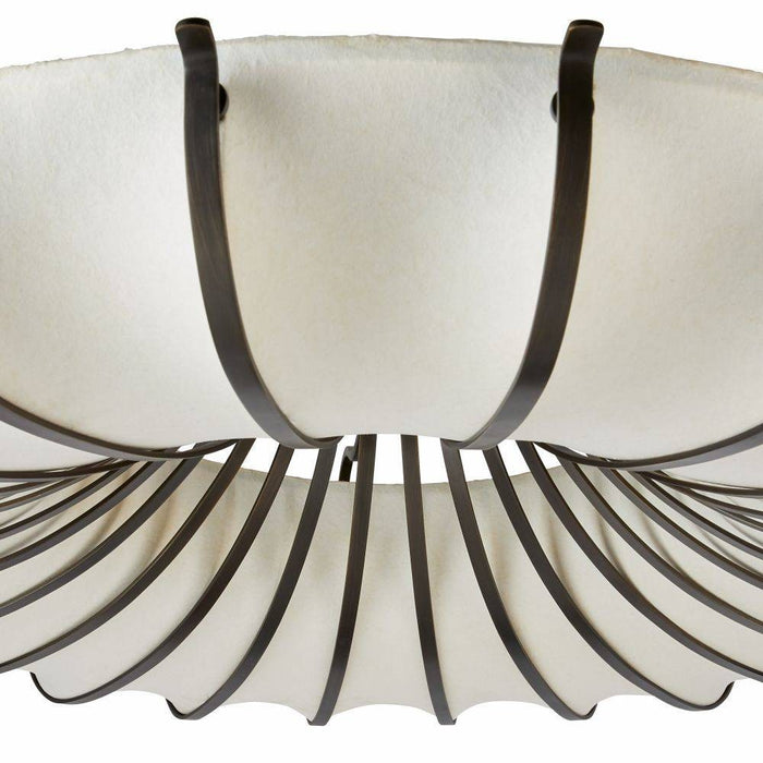 Arteriors - DFC11 - Ten Light Flush Mount - Chambers - Ivory/English Bronze