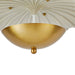Arteriors - DFC12 - Three Light Flush Mount - Camella - Ivory/Antique Brass