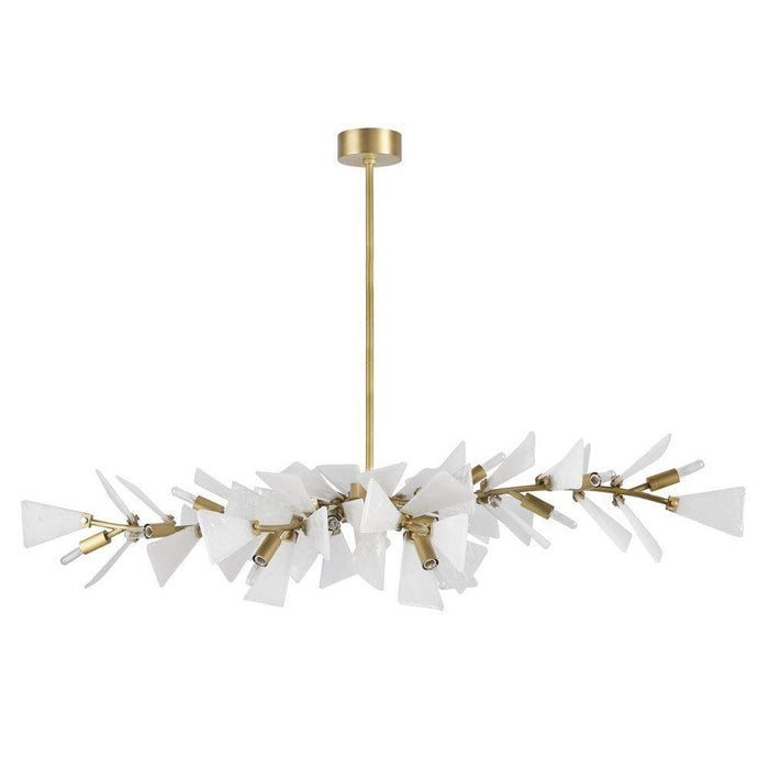 Arteriors - DLC25 - 12 Light Chandelier - Delmar - Clear Seedy/Antique Brass