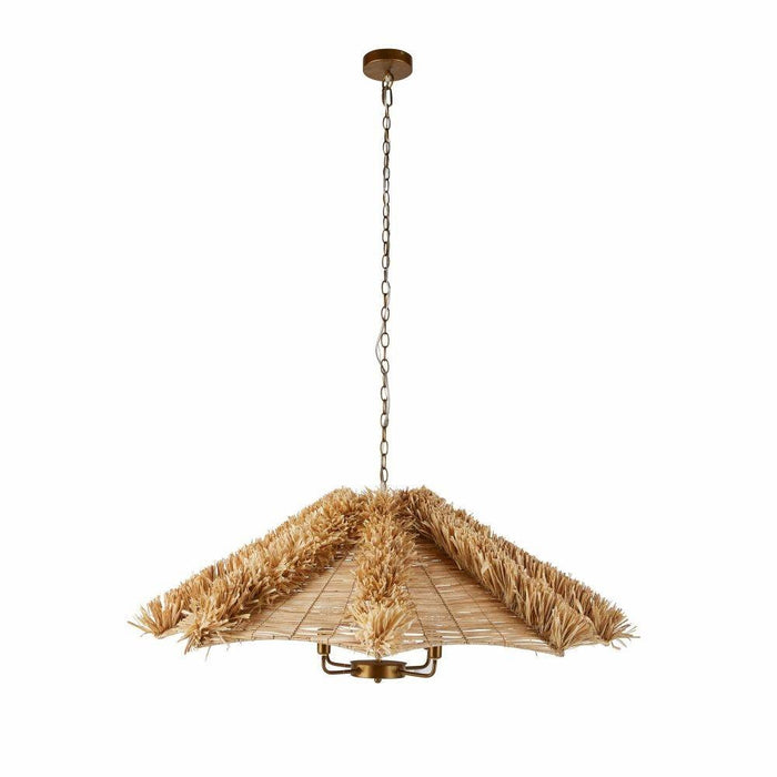 Arteriors - DLS09 - Four Light Chandelier - Cadance - Natural/Natural/Antique Brass