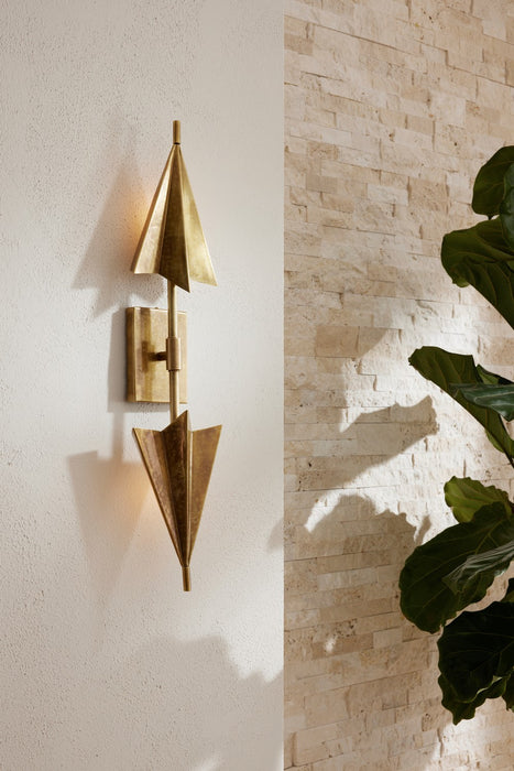 Arteriors - DWI17 - Two Light Wall Sconce - Canary - Antique Brass