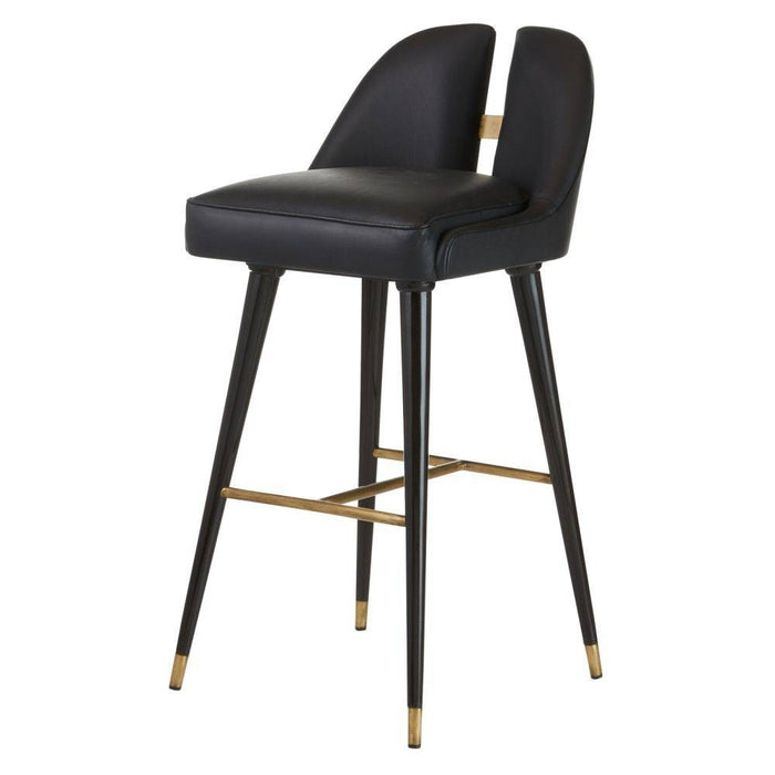 Arteriors - FSI12 - Bar Stool - Crowley - Black/Ebony/Antique Brass