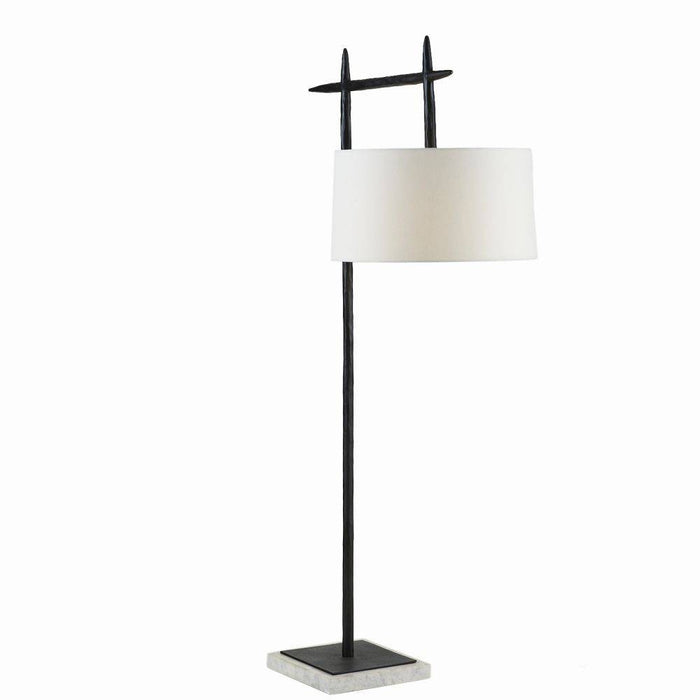 Arteriors - PFI10-SH053 - One Light Floor Lamp - Eileen - Blackened Iron/White/Off-White/Off-White
