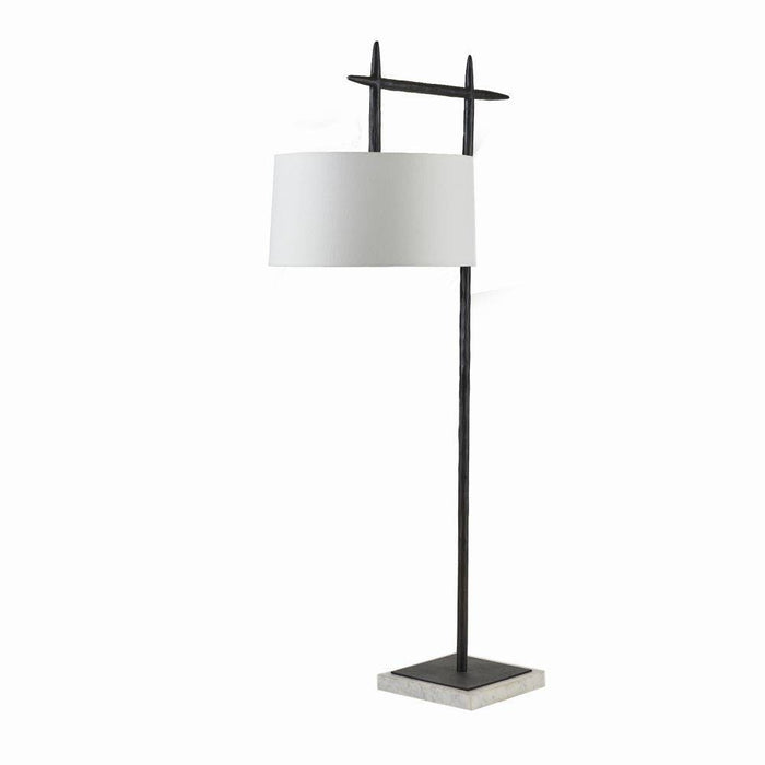 Arteriors - PFI10-SH053 - One Light Floor Lamp - Eileen - Blackened Iron/White/Off-White/Off-White
