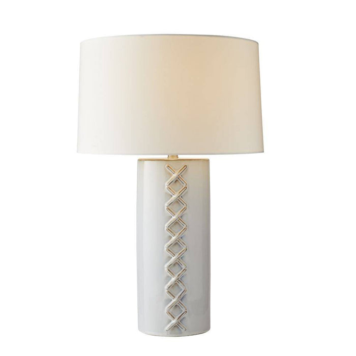 Arteriors - PTC30-167 - One Light Table Lamp - DiMaggio - Glacial Reactive/Polished Nickel/Ivory/Off-White