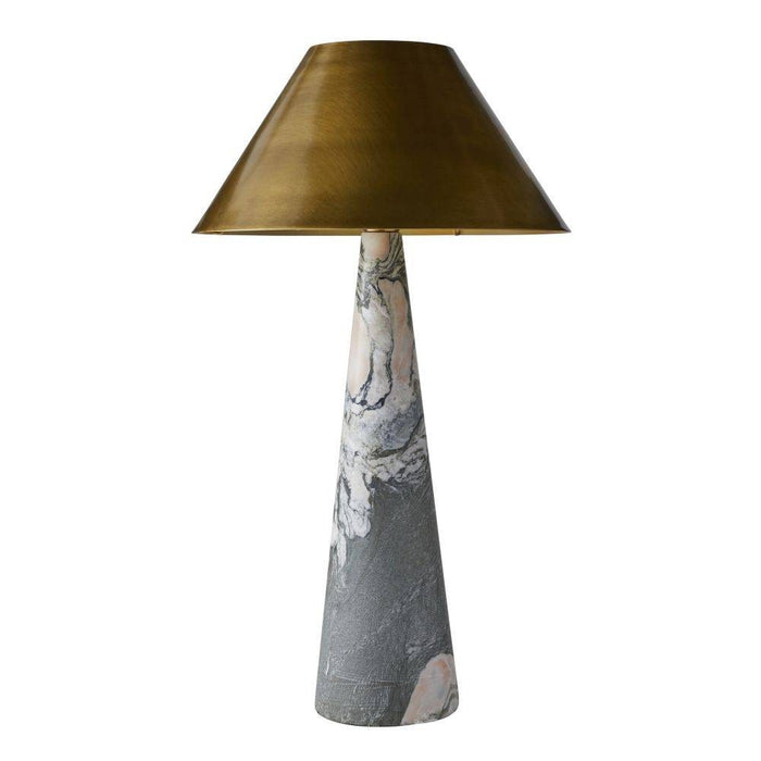 Arteriors - PTC39 - One Light Table Lamp - Chanel - Calacatta Viola/Antique Brass