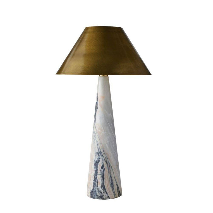 Arteriors - PTC39 - One Light Table Lamp - Chanel - Calacatta Viola/Antique Brass