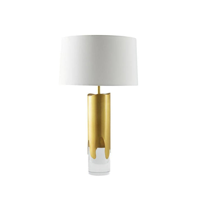 Arteriors - PTC46-SH049 - One Light Table Lamp - Equinox - Clear/Antique Brass/Off-White/Off-White