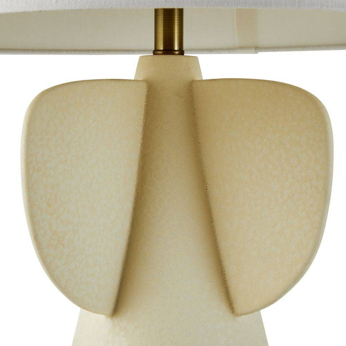 Arteriors - PTE08-486 - One Light Table Lamp - Cactus - Antique Brass/White/White