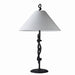 Arteriors - PTI14-SH042 - One Light Table Lamp - Dutton - Blackened Iron/White/White