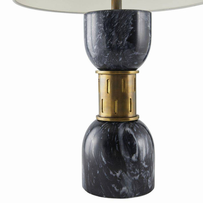 Arteriors - PTI15-229 - One Light Table Lamp - Dalton - Black/Antique Brass/Off-White/Off-White