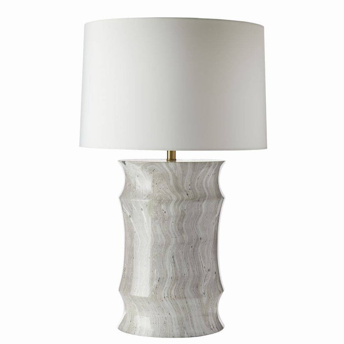 Arteriors - PTS13-SH037 - One Light Table Lamp - Destin - Moon Storm/Antique Brass/Off-White/Off-White