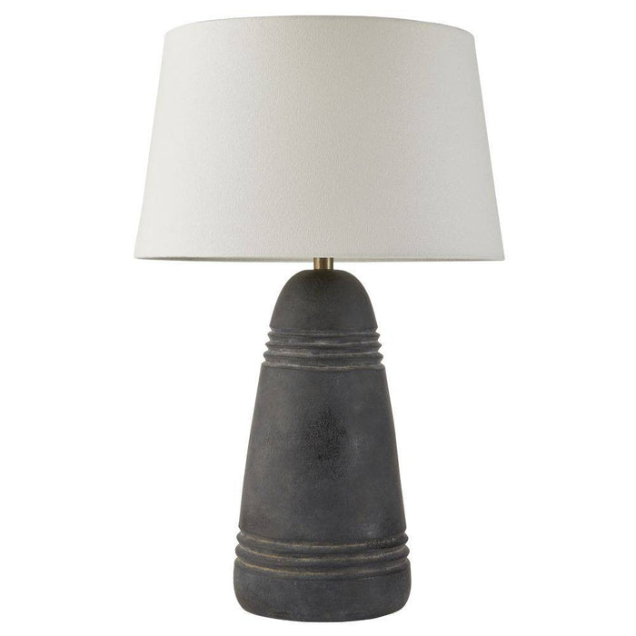 Arteriors - PTS16-829 - One Light Table Lamp - Django - Matte Charcoal/Antique Brass/Off-White/Off-White