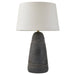 Arteriors - PTS16-829 - One Light Table Lamp - Django - Matte Charcoal/Antique Brass/Off-White/Off-White
