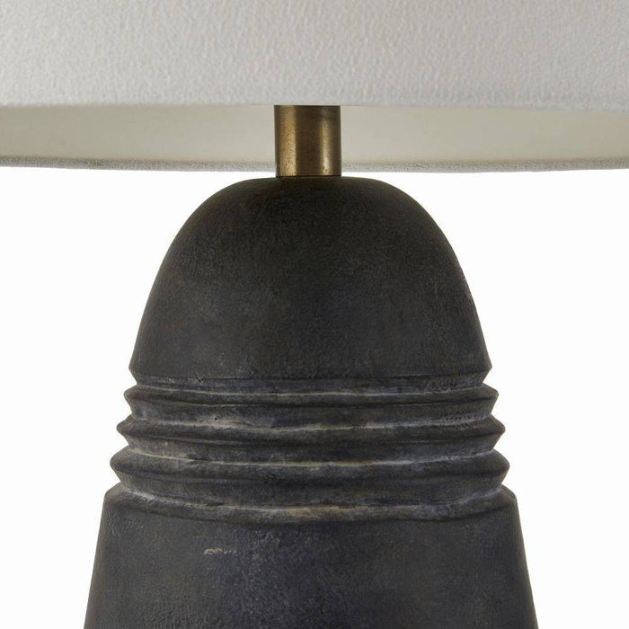Arteriors - PTS16-829 - One Light Table Lamp - Django - Matte Charcoal/Antique Brass/Off-White/Off-White