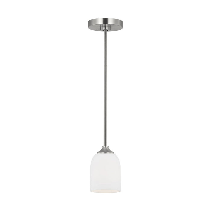 Generation Lighting - GLP1021EN3/BS - One Light Mini Pendant - Emile - Brushed Steel