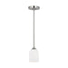 Generation Lighting - GLP1021EN3/BS - One Light Mini Pendant - Emile - Brushed Steel