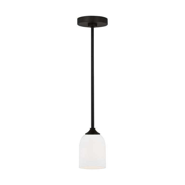 Generation Lighting - GLP1021EN3/MBK - One Light Mini Pendant - Emile - Midnight Black