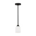 Generation Lighting - GLP1021EN3/MBK - One Light Mini Pendant - Emile - Midnight Black