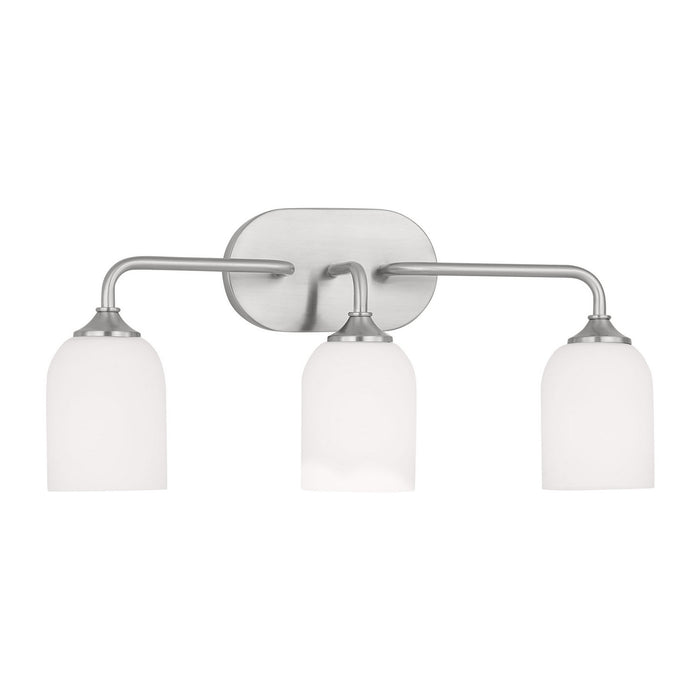 Generation Lighting - GLV1023EN3/BS - Three Light Vanity - Emile - Brushed Steel