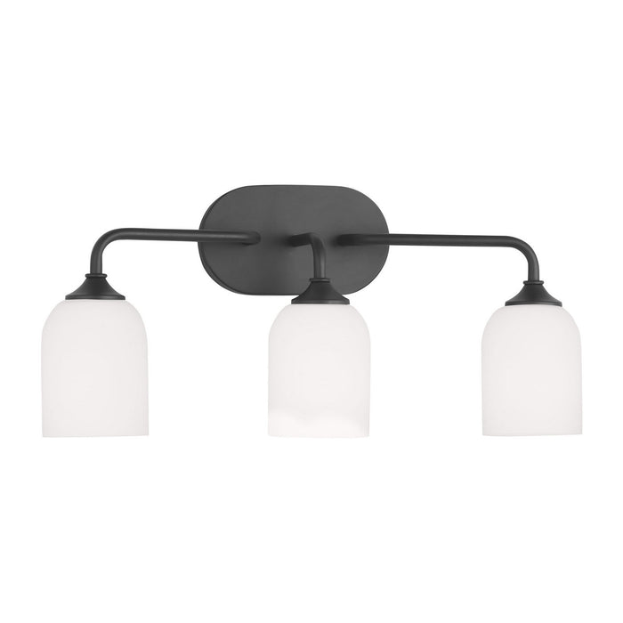 Generation Lighting - GLV1023EN3/MBK - Three Light Vanity - Emile - Midnight Black