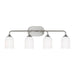 Generation Lighting - GLV1024EN3/BS - Four Light Vanity - Emile - Brushed Steel