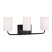 Generation Lighting - GLV1003EN3/MBK - Three Light Vanity - Rhett - Midnight Black
