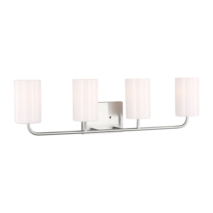 Generation Lighting - GLV1004EN3/BS - Four Light Vanity - Rhett - Brushed Steel