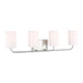 Generation Lighting - GLV1004EN3/BS - Four Light Vanity - Rhett - Brushed Steel