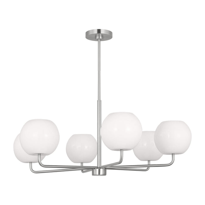 Generation Lighting - GLC1066EN3/BS - Six Light Chandelier - Rory - Brushed Steel