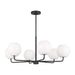 Generation Lighting - GLC1066EN3/MBK - Six Light Chandelier - Rory - Midnight Black