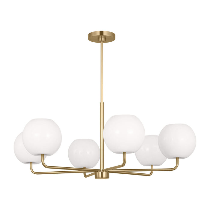 Generation Lighting - GLC1066EN3/SB - Six Light Chandelier - Rory - Satin Bronze