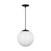 Visual Comfort Studio - 6024EN3-112 - One Light Pendant - Leo - Hanging Globe - Midnight Black