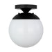 Visual Comfort Studio - 7518EN3-112 - One Light Wall / Semi-Flush Mount - Leo - Hanging Globe - Midnight Black