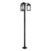 Livex Lighting - 20597-04 - Three Head Outdoor Post Light - Nyack - Black with Brushed Nickel