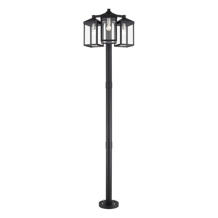 Livex Lighting - 20597-04 - Three Head Outdoor Post Light - Nyack - Black with Brushed Nickel